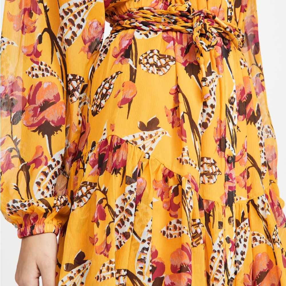 A.L.C. Jen Dress in Yellow Pattern Size 2 - Picture 9 of 10